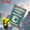 Vintage Metal Sign Wall Art, Laundry Room Decor Retro Garage Poster