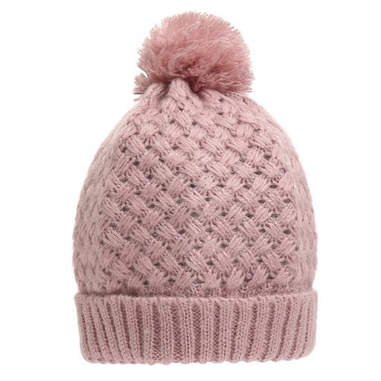 Winter Velvet Corn Hat Cute Wool Ball Solid Color Knitted Hat Warm Toe Cap Women'S Wool Hat Versatile