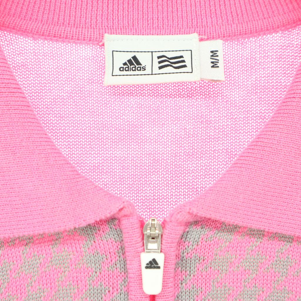Beauty Products Adidas Staggered Pattern Golf Short Sleeve Half Zip Polo Shirt Women Used