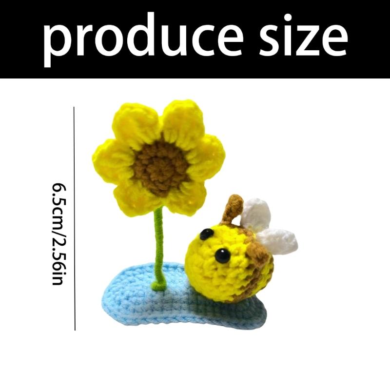 Artistic 3D Hand Crochet Baby Hair Accessory Soft Knitting Hairpin Lightweight Vibrant Color Headwear for Infants