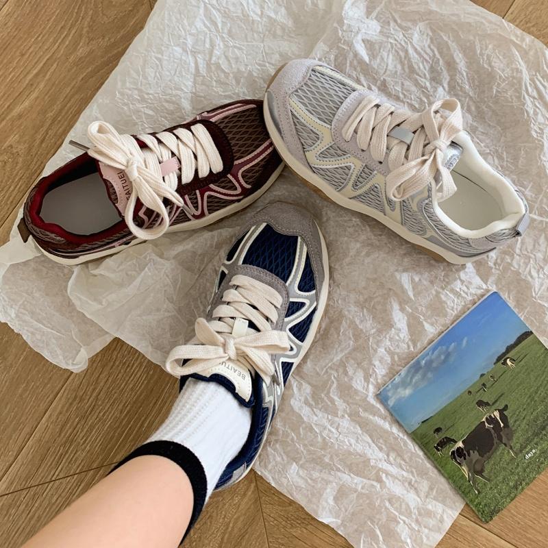 Fashion Tennis Shoes 2025 New Style Mesh Women Sneakers Designer Retro Running Shoes Fashion Breathable Casual Women's Sports Shoes