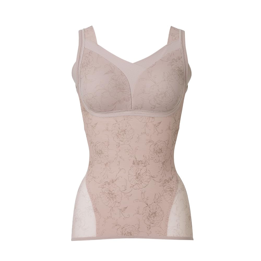 

Новая корректирующая майка-бюстгальтер Yukinee More Soft Comfortable Bust Hold Shape Bra Cami 24 Розовый Телесный L [Bradelis York] Без косточек