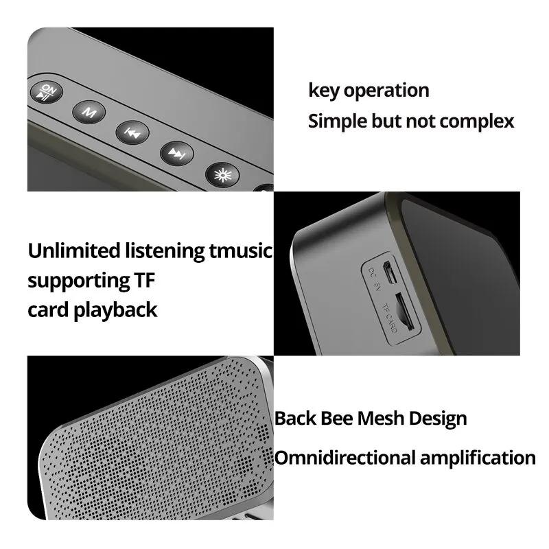 1pc LED Despertador Digital Com Bluetooth, Alto-falante Espelho Quarto Escritório Decoração Tabela Tela Temperatura Rádio FM