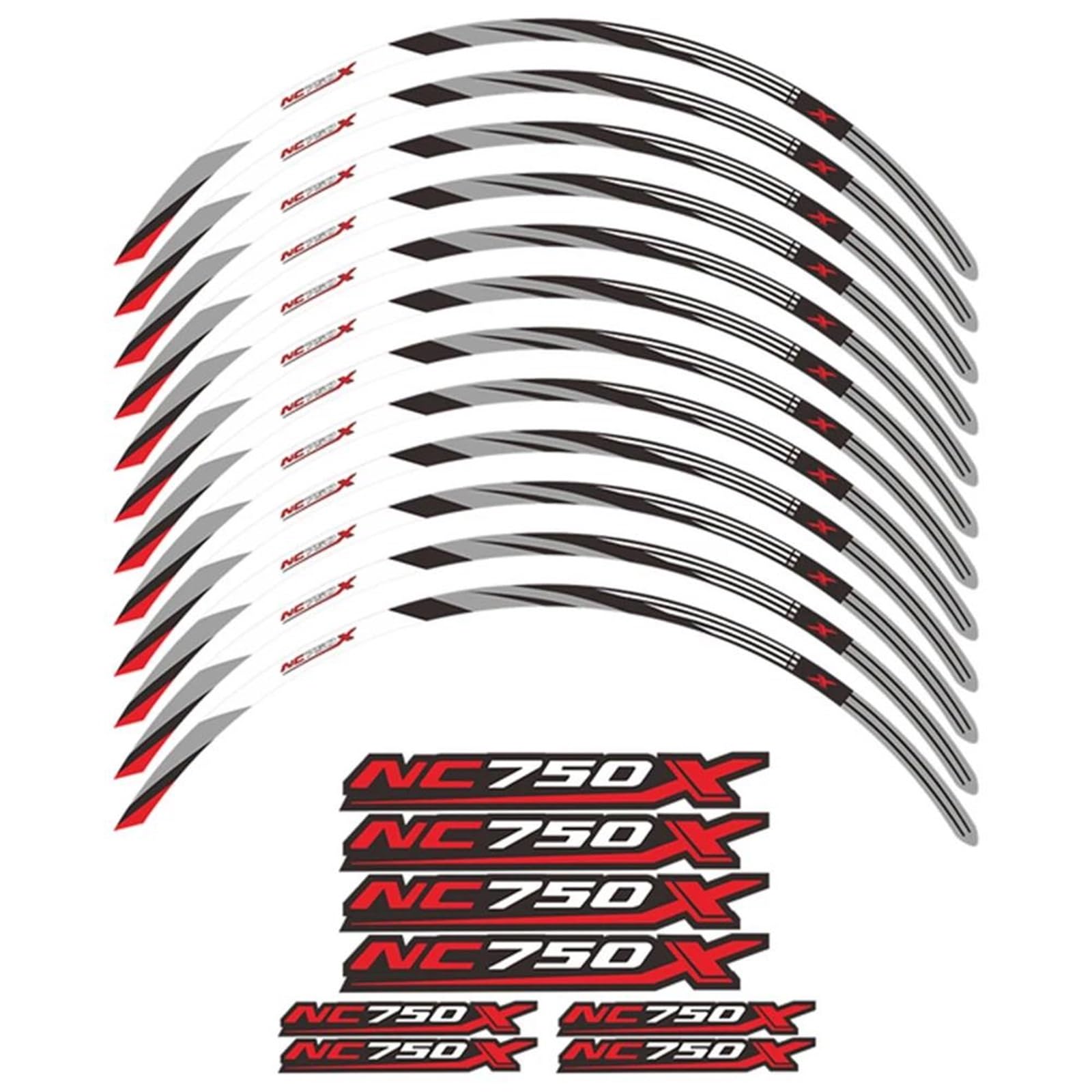 

Motorcycle Wheel Sticker Reflective Stripe Tape Fit Honda NC750X NC750 NC 750 X 750X One size