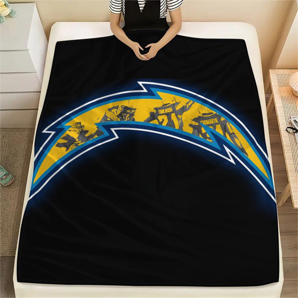Los Angeles Chargers  Print Flannel Blanket, High quality Comfortable for All Seasons, Home Decor, Warmth and Comfort