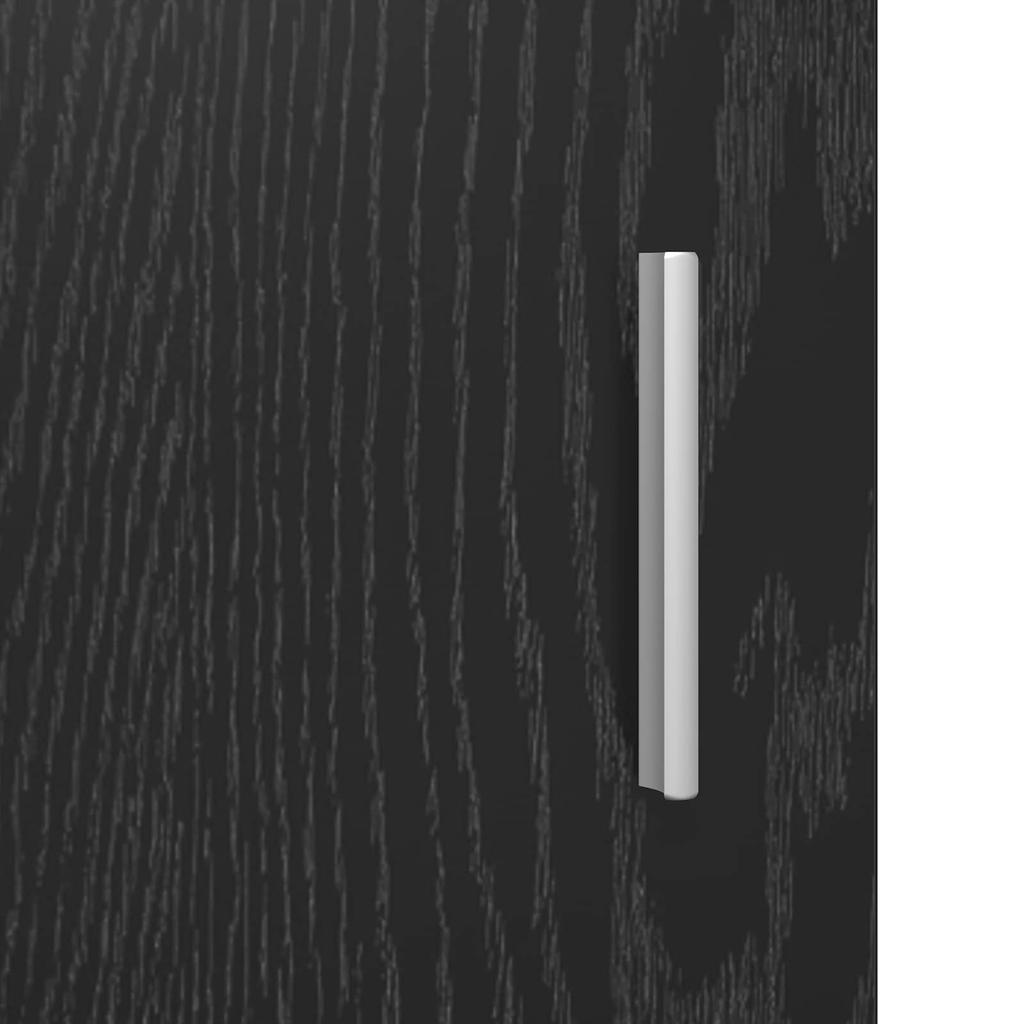 Sideboard in Black Oak Finish 75 x 36 x 80 cm Particleboard