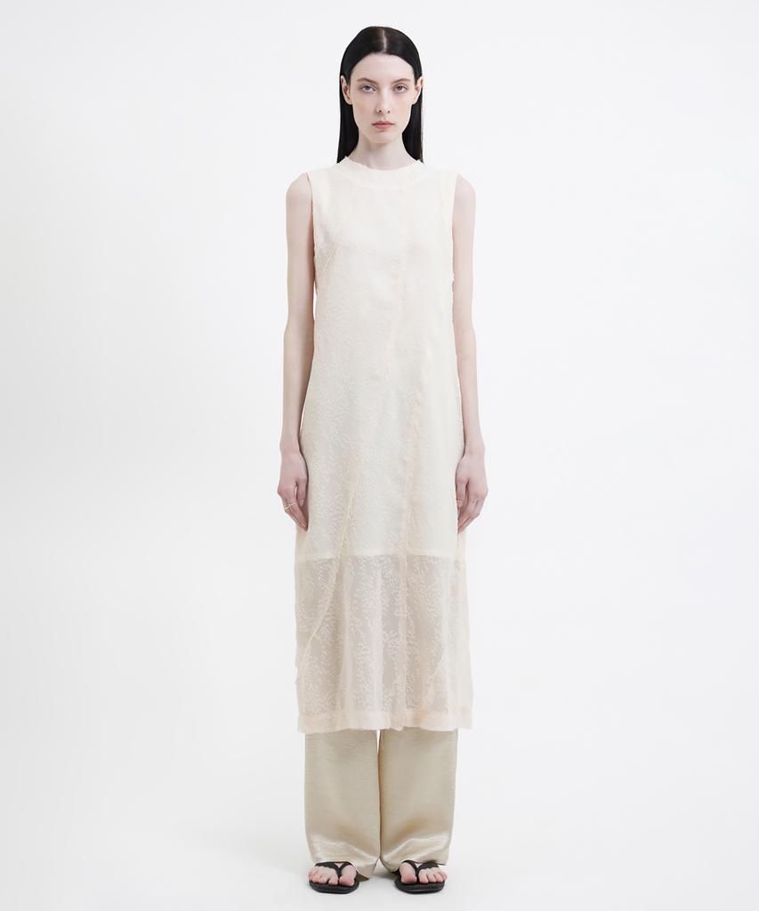 Youth Row-Edge Dress - Ivory