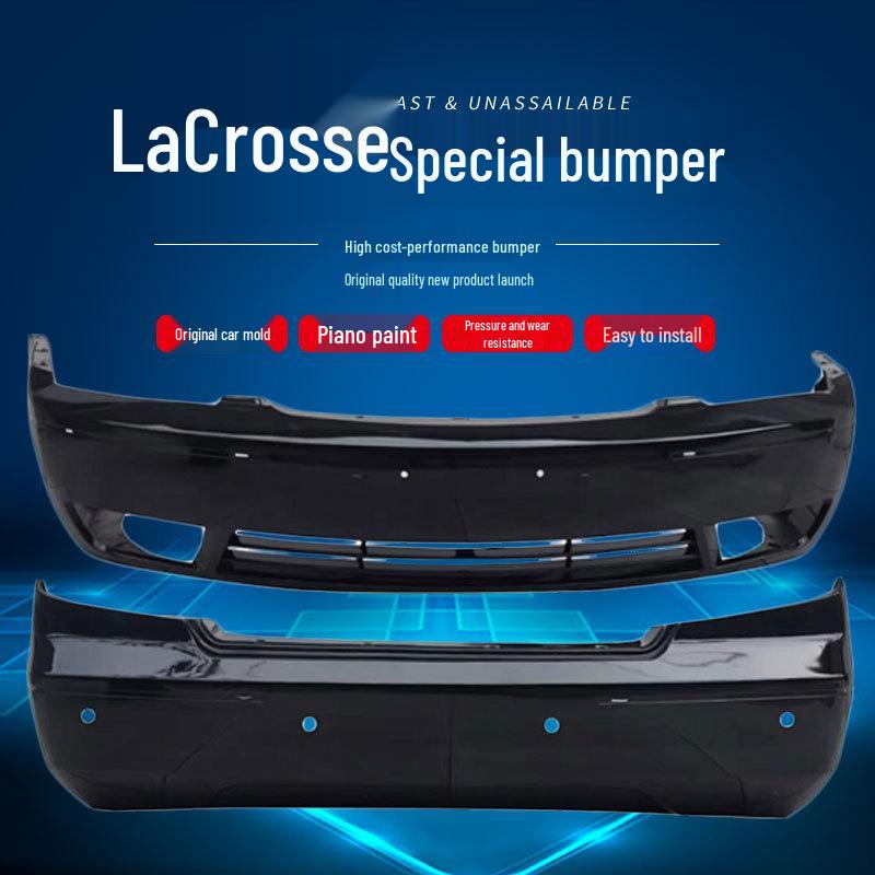 Compatible with 2005-2008 Buick LaCrosse: Front Bumper Bar Skin and Rear Bumper.