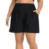CHARMLEAKS Plus Size Swim Shorts for Women High Waisted Board Shorts Tankini Swimsuit Bottom with Pockets