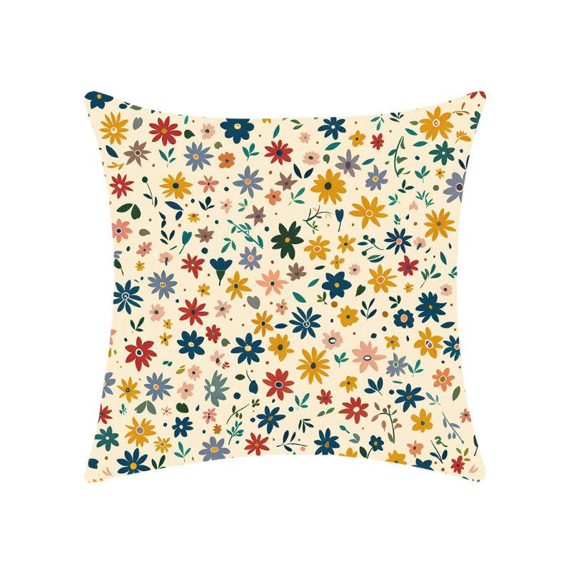 New Floral Floral Series Pillow Case Soft Car Home Decoration Bedroom Bedside Pillow Cushion Cover