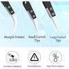 6 Pcs Precision Reverse Ceramic Tweezers Non-Conductive Solder Tweezer Anti-M