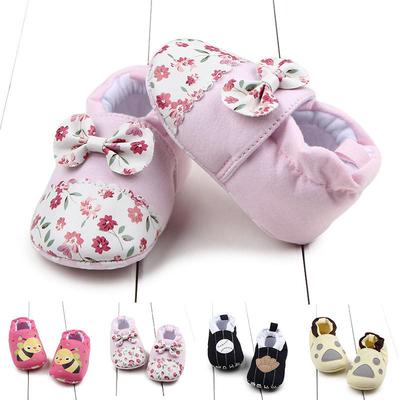 Chaussures à semelle souple pour bébés filles, chaussures de berceau antidérapantes pour nourrissons et tout-petits