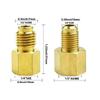 2PCS R134a Refrigerant Tank Adapter To R12 Fitting Adapter 1/2 Female To 1/4 Male Flare Adaptor Valve Core And Vacuum Pump