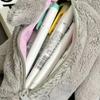 Shark Pencil Case Large Capacity Plush Shark Stationery Bag Portable Kawaii Pencil Bag for School Office Supplies