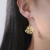 LIKGREAT Curled Lotus Earrings Zen Peace Symbol Earrings Meditation Yoga Stainless Steel Jewelry Christmas Spiritual Gift