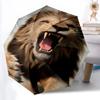 1pc Lion Roar Automatic Folding Umbrella - Compact Travel Umbrella with Auto Open/Close 8-Rib Heavy-Duty Shaft for Women/Men -l047