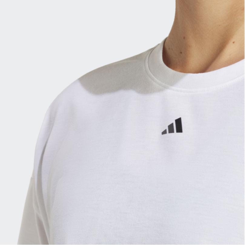 Adidas Training Dance Solid Logo Short Sleeve T-Shirt Women Tops White HS2338