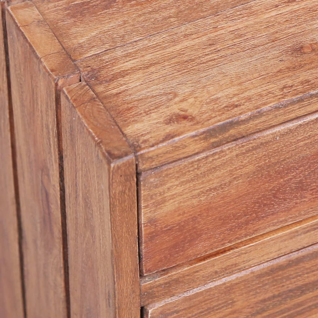 Nightstand with 3 Drawers 35 X 25 X 35 Cm Reclaimed Solid Wood