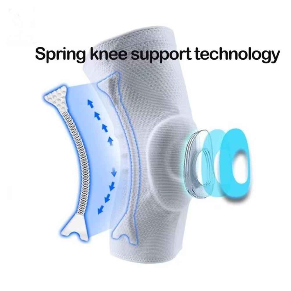 Side Stabilizers Knee Sleeve Silicone Spring Knee Pads Climbing Cylcing Knee Brace Men Women