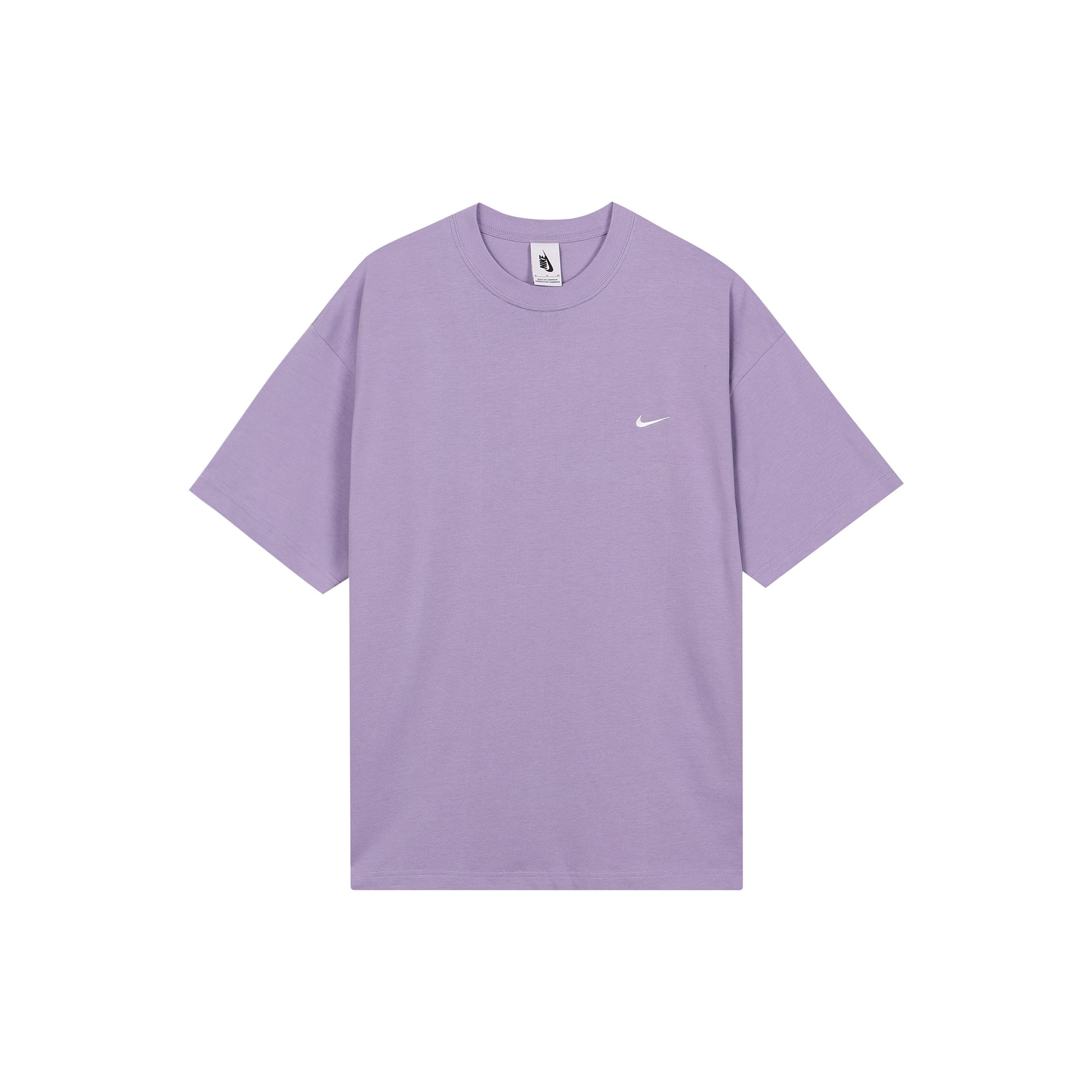 Nike Lab Solo Swoosh Basic Sports Short Sleeve Purple Men s DA0321-563 S