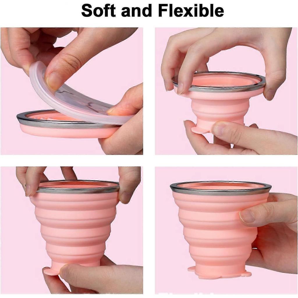 2025 Latest Model 2 Pack Collapsible Cup, Silicone Collapsible Travel Cup