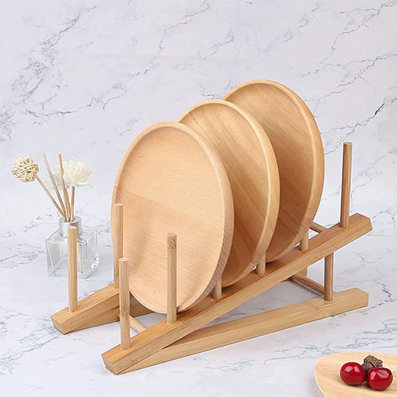 Kitchen Accessories Kitchen Storage Bamboo Dish Drainboard Drying Rack Drainer Storage Holder Bowl Dish Cup Shelf 2023