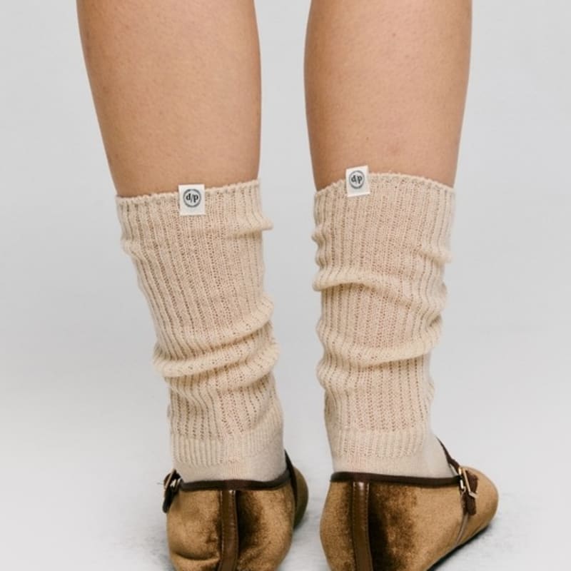 DEPOUND Sheer Knit Socks - Light Beige
