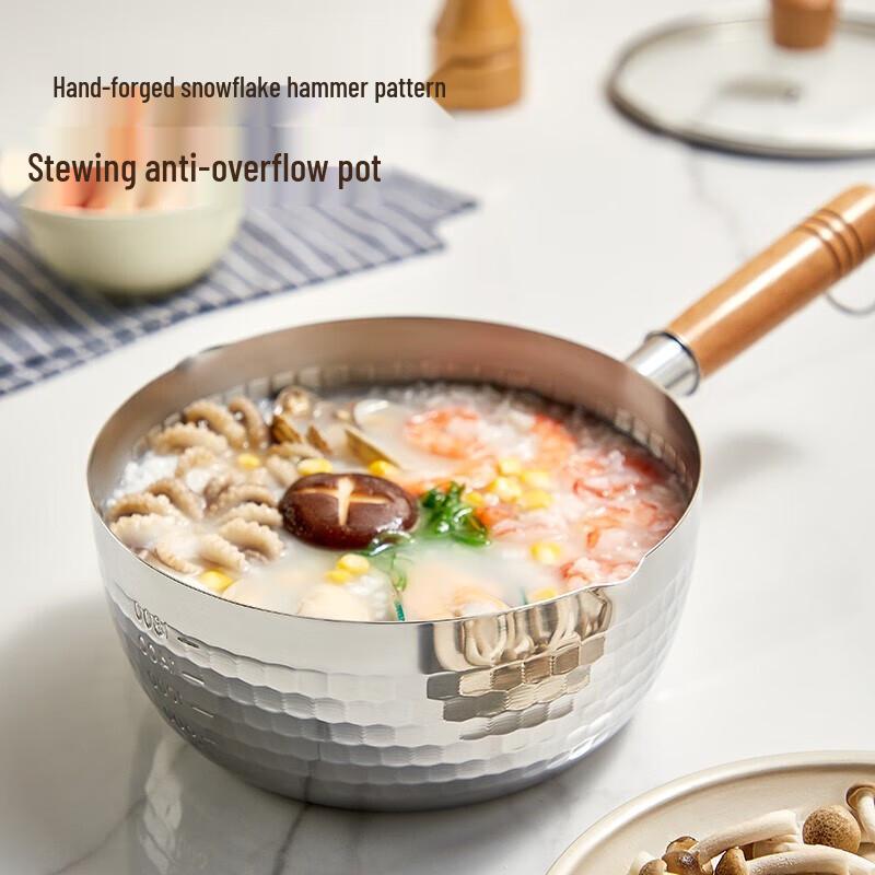 Chuidahuang Japanese Stainless Steel Yukihira Milk Pot 20cm