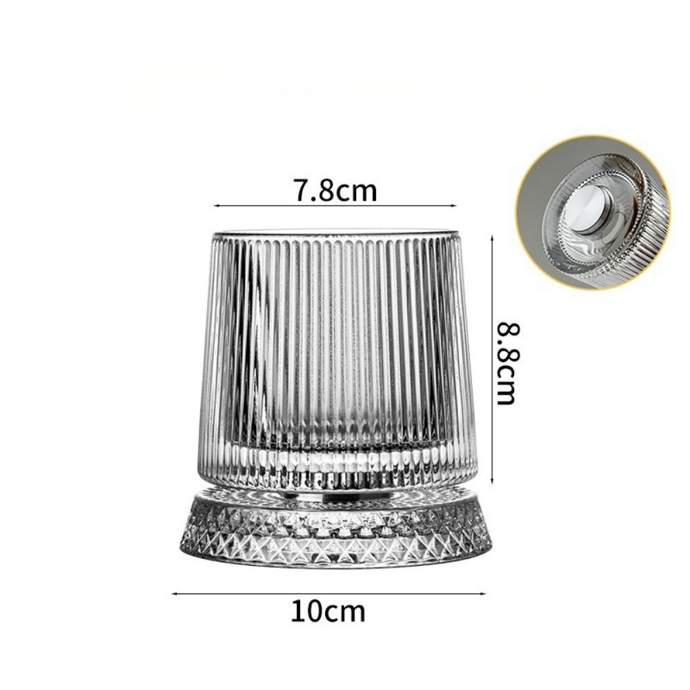 

1PC crystal rotating whiskey glass, advanced sense tumbler beer cup, decompression foreign wine cup