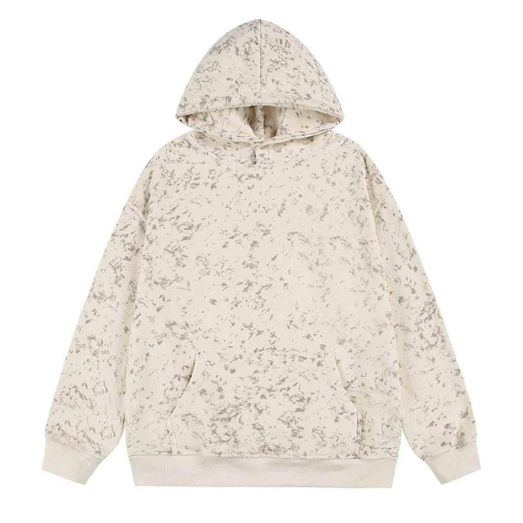 Men's Casual Hoodie,loose,large-sized Tie-dye Printed Hoodielong-sleeved Pocket Downcast Shoulder Hoodie