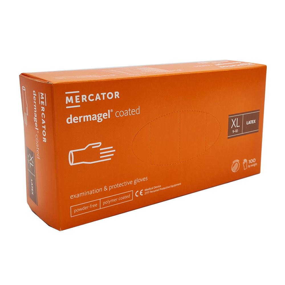 Latex Gloves Mercator Dermagel Coated 100 Pcs