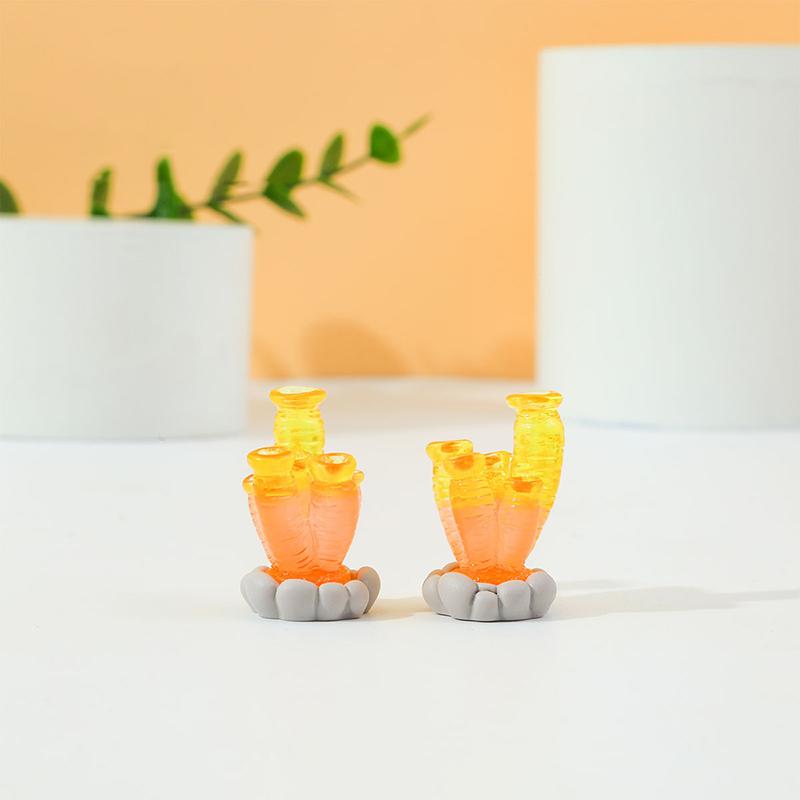 Potted Plants In The Shape Of Noctilucent Marine Resin Fish Tank Landscape Fish Aquatic Ornament Aquarium Decoration Accessories