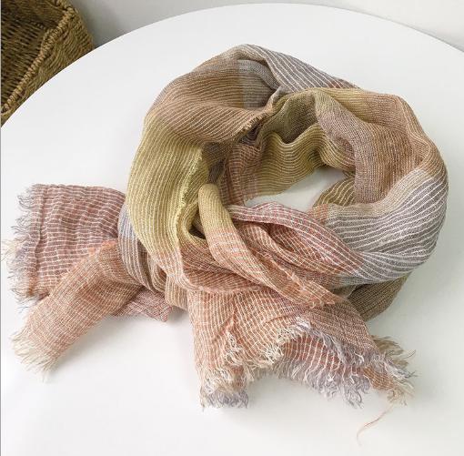 New Unisex Style Plaid Winter Scarf For Women Men Blends Cotton And Linen Long Women's Scarves Shawl 95x190cm