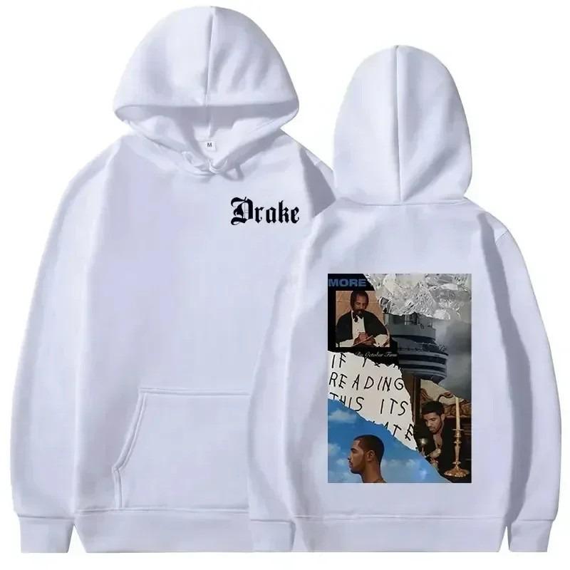 Rapper Drake Music Album Cover Graphic Hoodies Men's Fashion Hip Hop Vintage Sweatshirts AutumnWinter Fleece Warm Pullovers