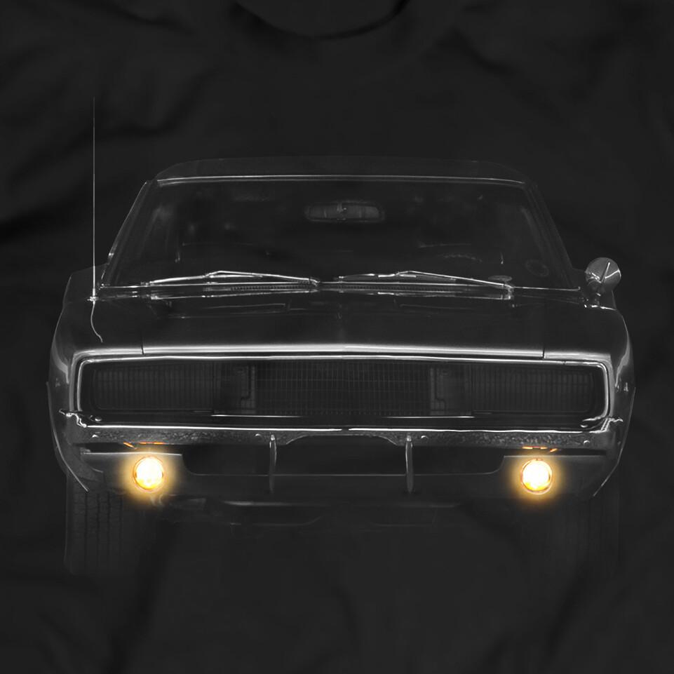 American Muscle Car Vintage Auto 1970 Charger T-shirt 100% Cotton XXL