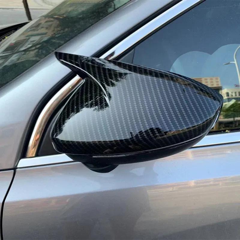 For Peugeot 208 - Peugeot 308 2014- 508 2008 Rearview Side Mirror Cover Wing Cap Sticker Exterior Case Trim Carbon