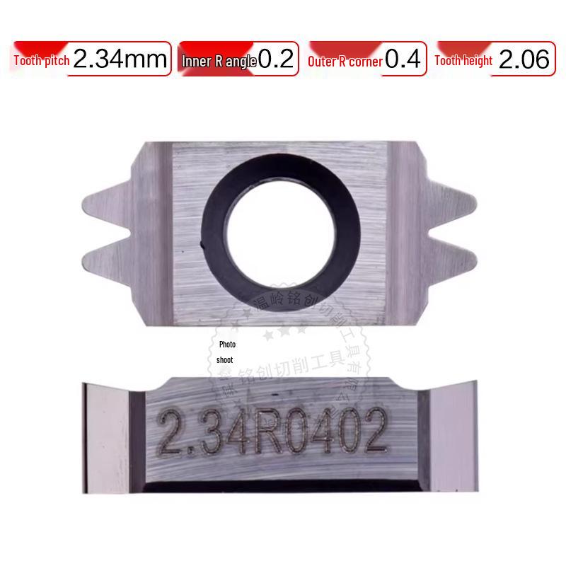 40° CNC Lathe Tool Holder Double Tooth Pulley for Quenched Cast Iron and Steel Parts (2.34/3.56)