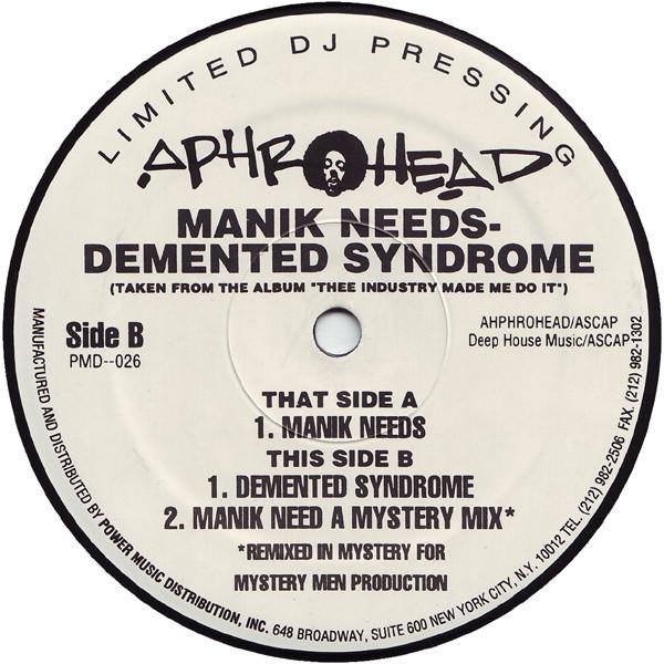 

12inch Record APHROHEAD - Manik Needs & Demented Syndrome Rem PMD026 Power Music Rec 1994 UK Dance & Electronica Used