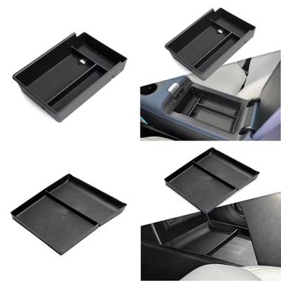 For Xpeng G6 2023-2025 Accessories Set Armrest Storage Box Door Storage Box Car Center Console Tray Organizer Tidying Black