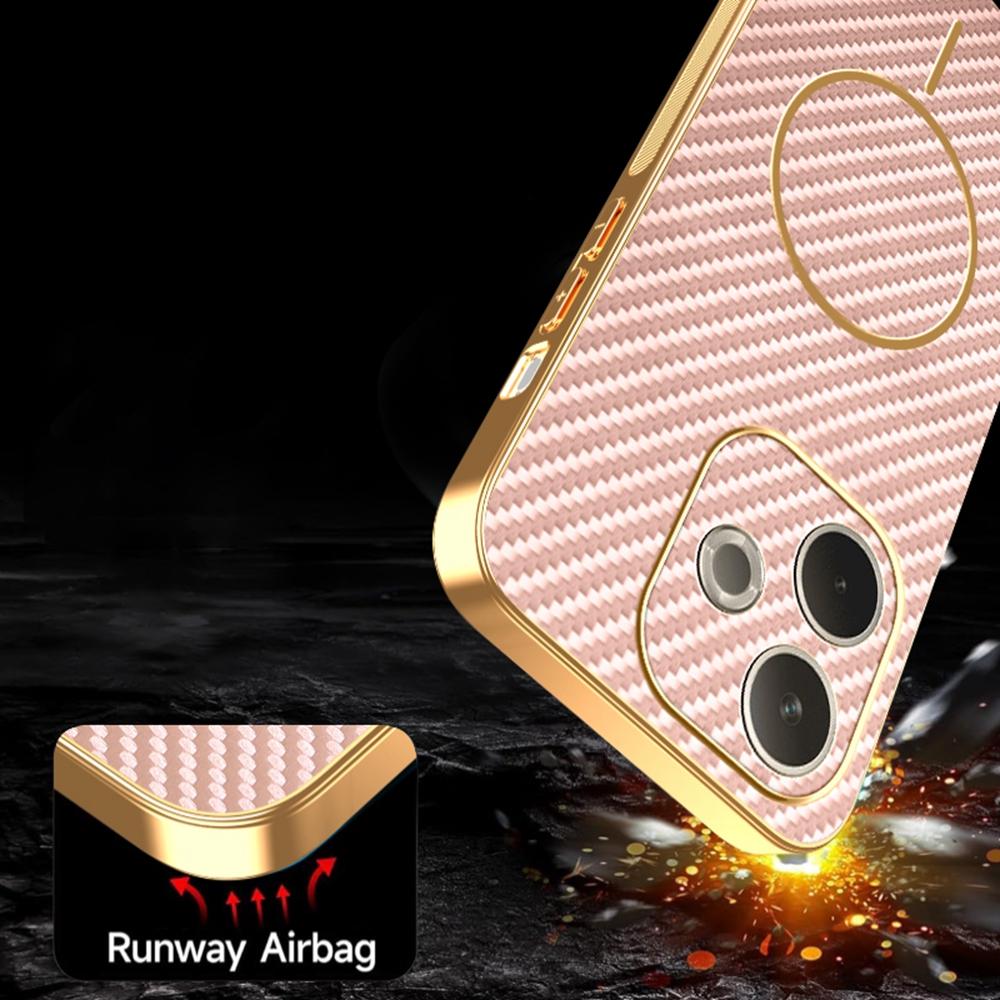 Pentru Oppo A5 Pro 4G (Global)/5G (Global) Husă Telefon Textură Fibră de Carbon Electroplacat TPU Capac Spate