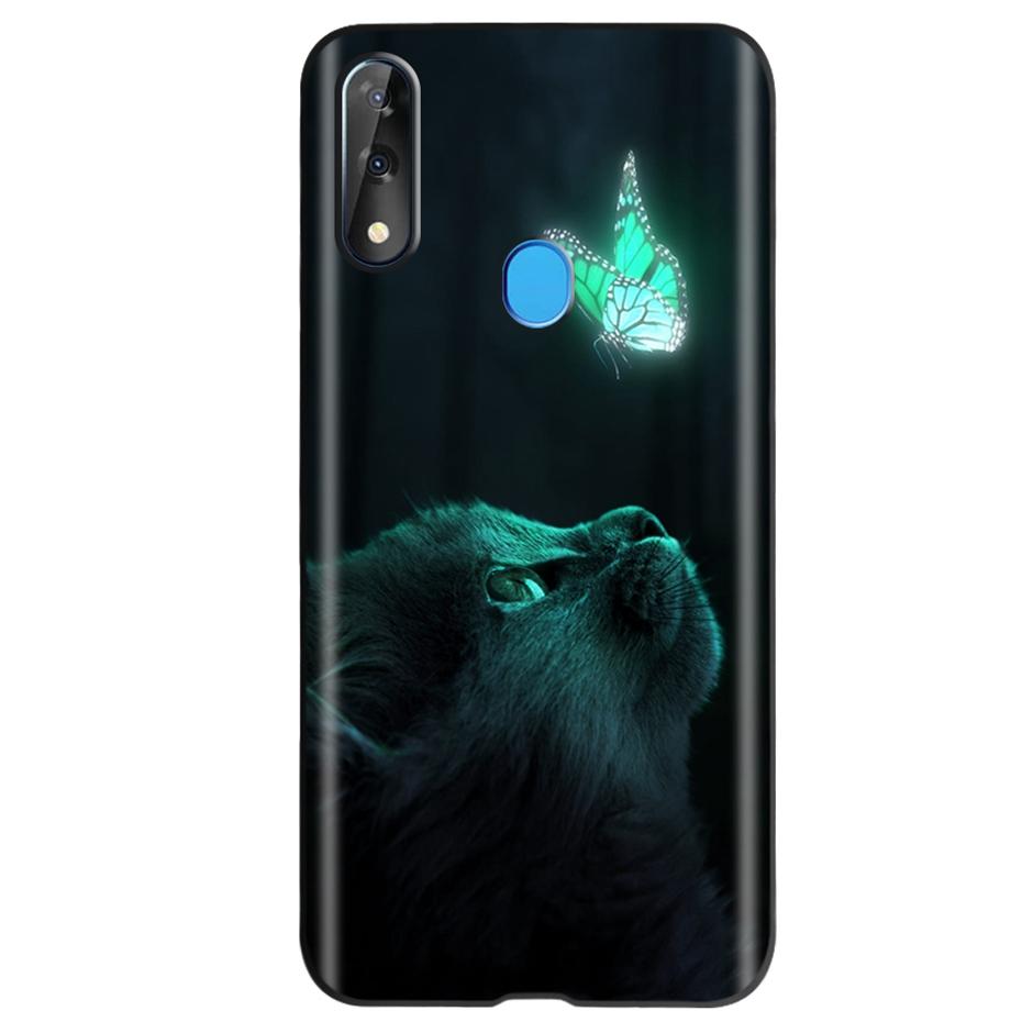 Etui do ZTE Blade V10 Modny Wzór Kwiatowy Serce Etui na Telefon do ZTE Blade V10 Vita V 10 Czarne Silikonowe Miękkie TPU Zderzak