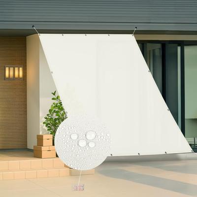 LOVE STORY Rain Sun Shade Water-Repellent Shade, 2x3m, Cream, Protection, Waterproof,