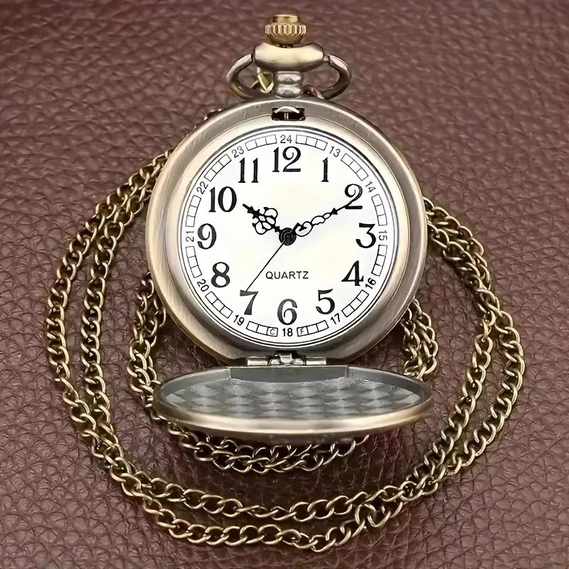 Weird town pocket watch triangle retro personality creative flip style retro couple neck necklace watch hanging watch