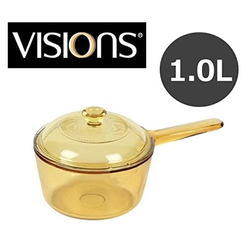 PEARL METAL VISIONS Saucepan, 1.0L, 16cm, Heat-Resistant Glass, Microwave and Dishwasher Safe, H CP-8690