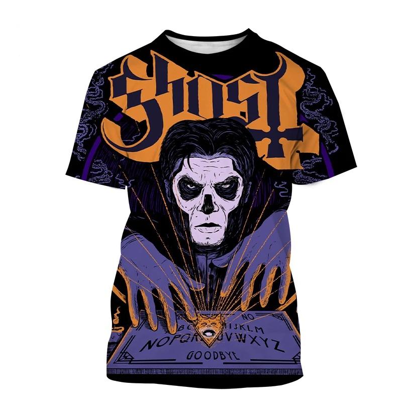 

Горячая Распродажа Футболка с принтом Ghost Band 3D, индивидуальная, для мужчин, женщин, детей, повседневная, модная, хип-хоп, рок, крутая, с коротким рукавом, футболка 100-6XL 4XL