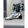Spring new low-top mesh hot drilling comfortable casual breathable lace-up dad shoes qs