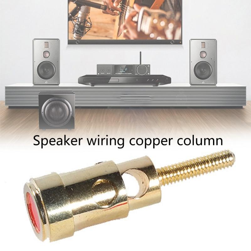 1 Pair Binding Post Connectors Grounding Column for Speakers Wire Connection Loudspeaker Cable Connectors Plugs