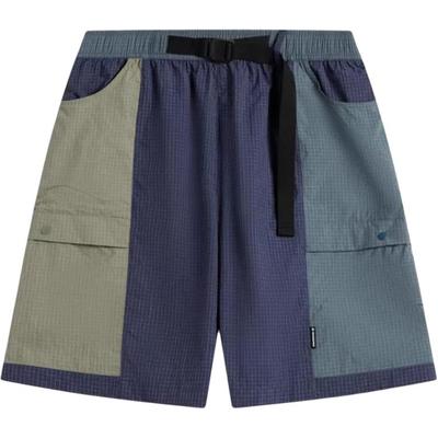 Li Ning CF Série Outdoor Shorts Cargo Versátil Respirável de Cintura Média Masculino shorts Azul-Íris-Profundo AKSV229-1