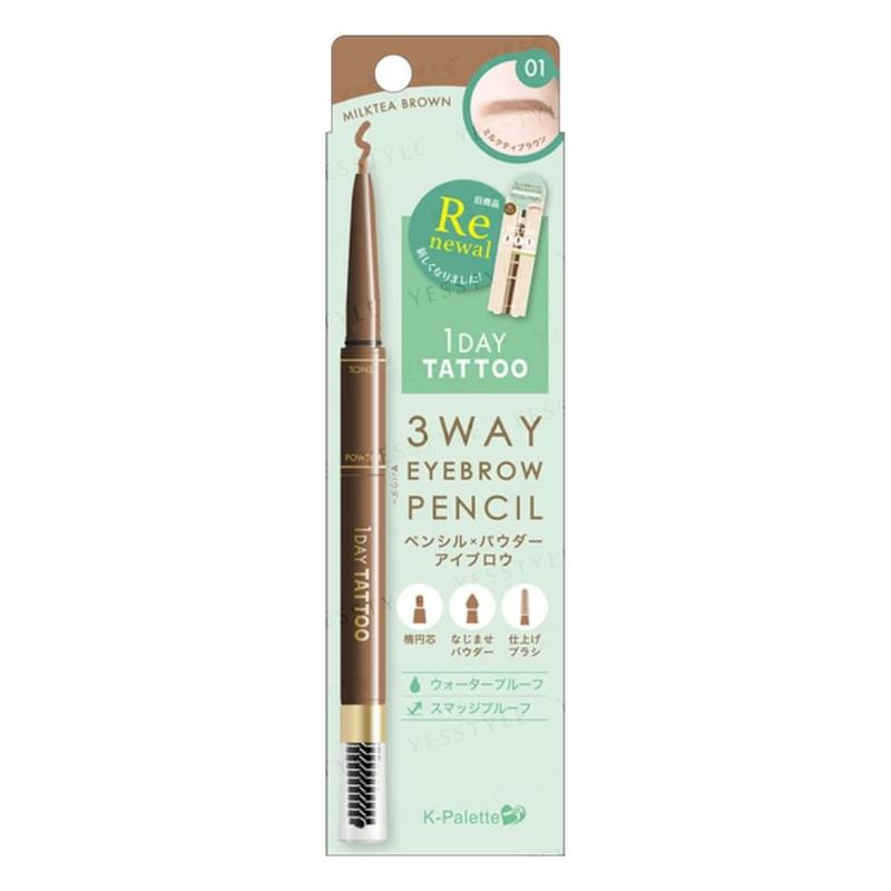 K-Palette - 1 Day Tattoo 3 Way Eyebrow Pencil