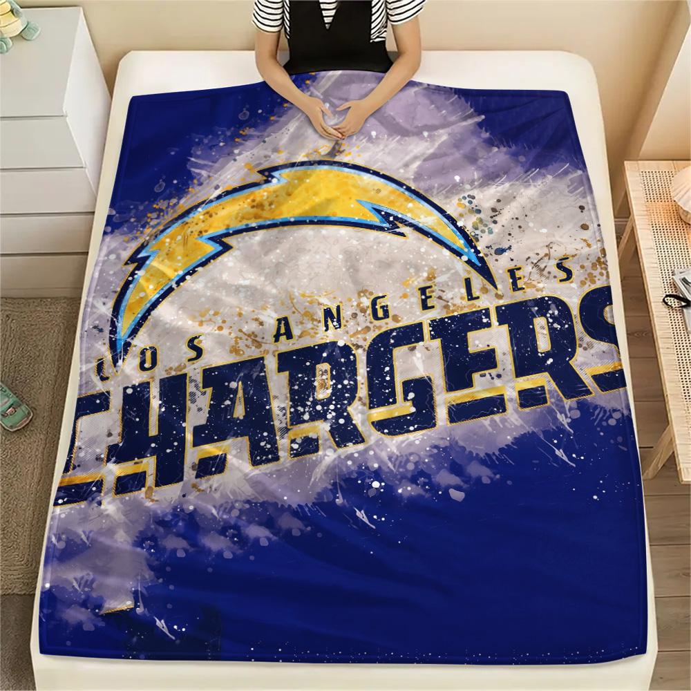 Los Angeles Chargers  Print Flannel Blanket, High quality Comfortable for All Seasons, Home Decor, Warmth and Comfort